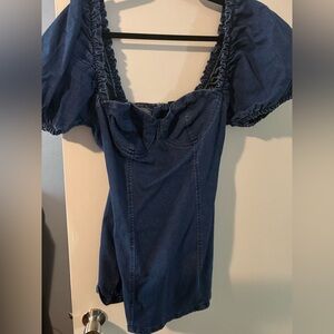 Blue Denim Mini Dress